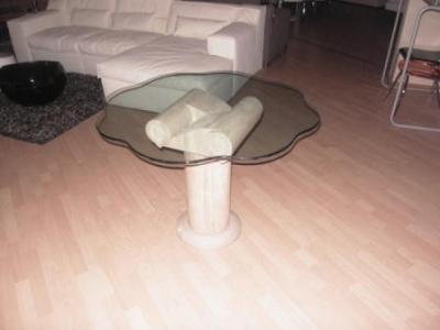 Tavolino con base in marmo
